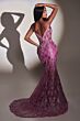 LaDivine CC2168 Sheer Corset Embroidered Dress