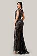 LaDivine CC4007 Cap Sleeve Jewel Neck Dress