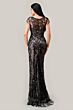 LaDivine CC4007 Cap Sleeve Jewel Neck Dress