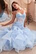 LaDivine CC8915 Ruffle Skirt Mermaid Dress