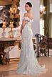 LaDivine CD005 Off-The-Shoulder Floral Applique Dress