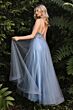 LaDivine CD0154 Strappy Back Lace Bodice Dress
