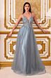 LaDivine CD0154 Strappy Back Lace Bodice Dress