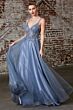 LaDivine CD0154 Strappy Back Lace Bodice Dress
