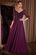 LaDivine CD0171 Three-Quarter Sleeve Chiffon Dress