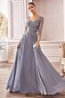 LaDivine CD0171 Three-Quarter Sleeve Chiffon Dress