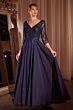 LaDivine CD0171 Three-Quarter Sleeve Chiffon Dress