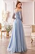 LaDivine CD0172 Long Sleeve Sweetheart Neck Dress