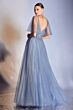 LaDivine CD0175 Butterfly Sleeves V-Neck Dress