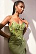 LaDivine CD0176 Knotted Waist Scoop Neck Dress