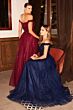 LaDivine CD0177 Glitter Bodice Off The Shoulder Dress