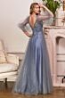 LaDivine CD0182 Balloon Sleeve Beaded Bodice Dress