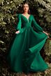 LaDivine CD0192 V-Neck Ruched Bodice Dress