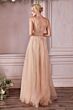 LaDivine CD0196 Scoop Back Plunging Neck Dress