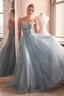 LaDivine CD0217 Notched Neck A-Line Dress