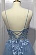 LaDivine CD2214 Embroidered Bodice Lace-Up Dress