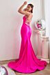 LaDivine CD2219 Scoop Neck Lace-Up Dress