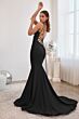 LaDivine CD2219 Scoop Neck Lace-Up Dress