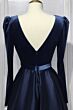 LaDivine CD226C Velvet Bodice Long Sleeve Plus Size Dress
