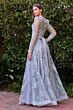 LaDivine CD233 Long Sleeve Scallop Neck Dress