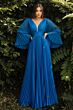 LaDivine CD242 Pleated Angel Sleeve Chiffon Dress
