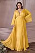 LaDivine CD242C Angel Sleeves Pleated Dress