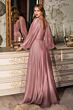 LaDivine CD243 Ruched Bodice Bishop Sleeve Dress