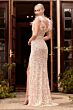 LaDivine CD248 Feather Straps Sequin Dress
