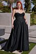LaDivine CD252 Cowl Sweetheart Glitter Dress