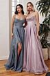 LaDivine CD252 Cowl Sweetheart Glitter Dress
