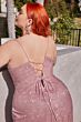 LaDivine CD254C Corset Bodice Lace-Up Plus Size Dress