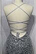 LaDivine CD258 High Slit Lace-Up Sequin Dress