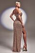 LaDivine CD260 High Slit Sequin Dress