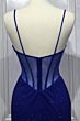 LaDivine CD267 Cowl Neckline Illusion Corset Dress