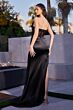 LaDivine CD282 Side Slit Illusion Corset Dress