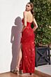 LaDivine CD293 Embroidered Corset Strapless Dress