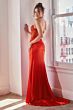 LaDivine CD295 Corset Bodice Drape Skirt Dress