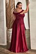 LaDivine CD325C Off-The-Shoulder A-Line Plus Size Dress