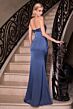 LaDivine CD326 Drape Skirt Knotted Bust Dress