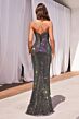 LaDivine CD339 Halter Strap Beaded Dress