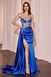 LaDivine CD343 Illusion Bodice Strapless Dress