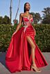 LaDivine CD343 Illusion Bodice Strapless Dress