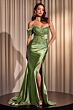 LaDivine CD804 Lace Corset One Sleeve Dress