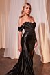LaDivine CD804 Lace Corset One Sleeve Dress