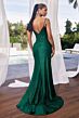 LaDivine CD818 Beaded Bodice Scoop Neck Dress