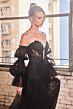 LaDivine CD830 Removable Sleeve Appliqued Bodice Dress