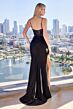 LaDivine CD831 Cutaway Slit Sweetheart Neck Dress