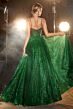 LaDivine CD832 Corset Bodice Glitter Dress