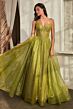 LaDivine CD832 Corset Bodice Glitter Dress