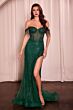 LaDivine CD848 Off The Shoulder Fringe Strap Dress